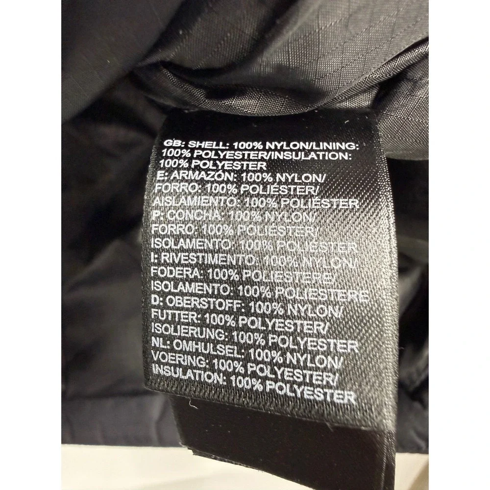 The North Face Mens Quilted Black Vest Size L Insulated Snap‎ Front Pockets